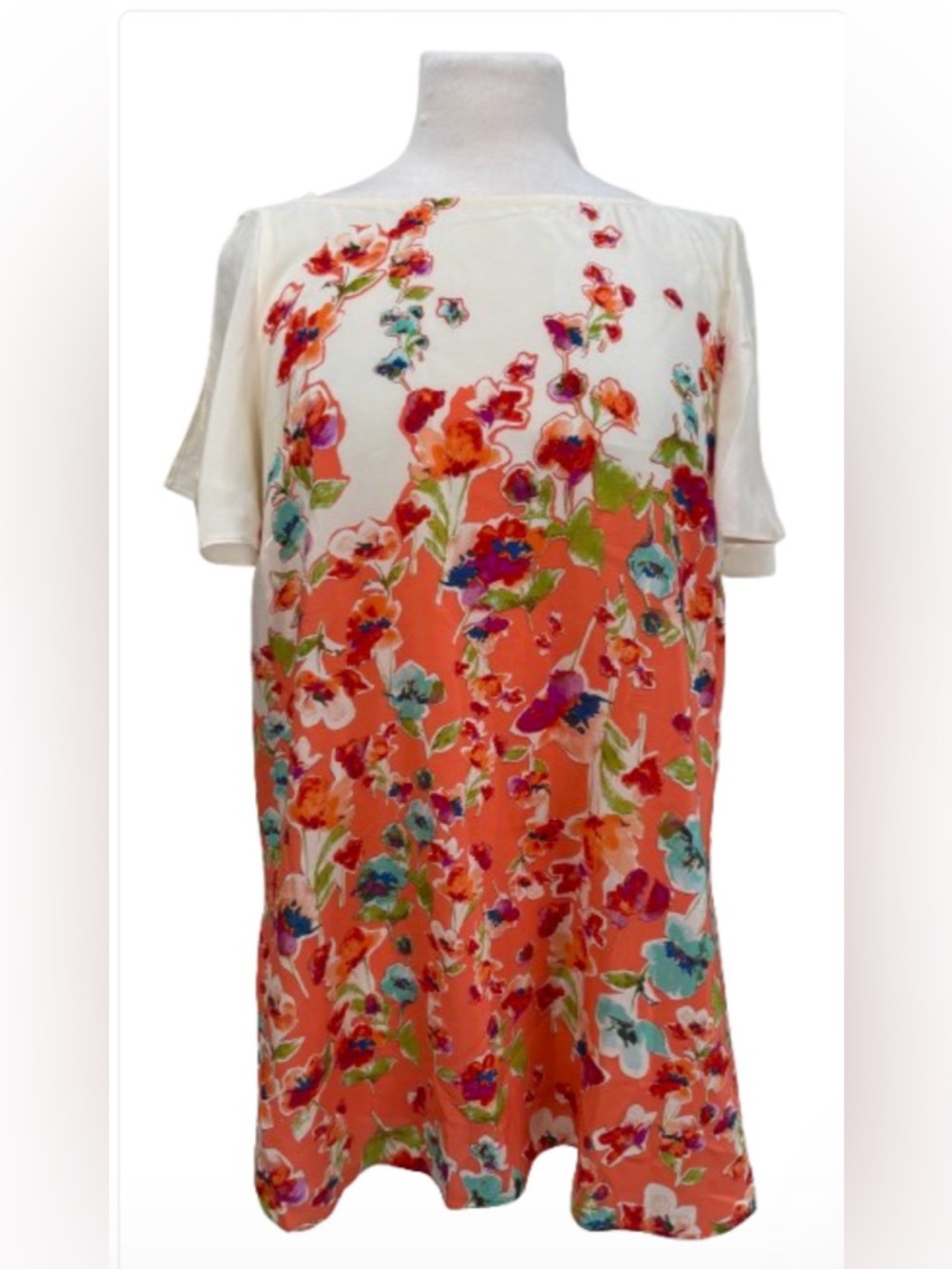 Size M Anthropologie Maeve Silk Tunic Top